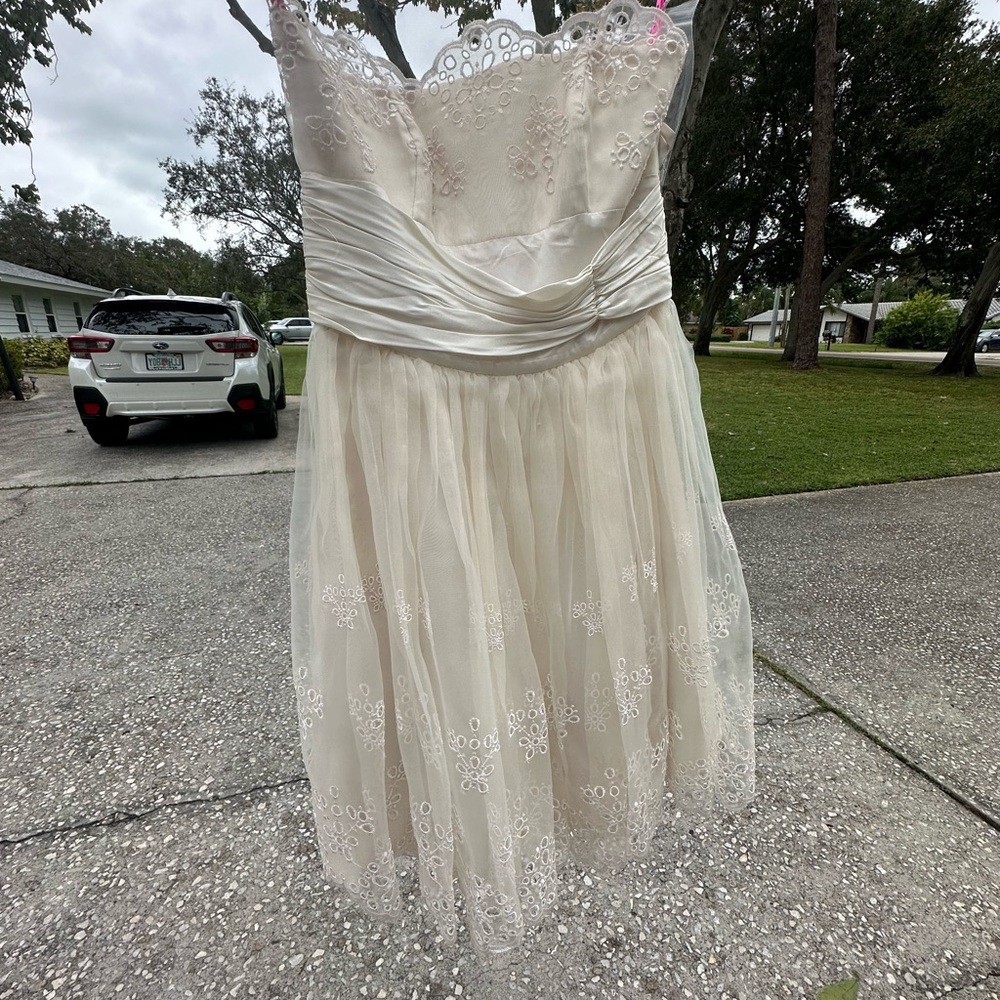 Betsey Johnson Cream Lace Dress
